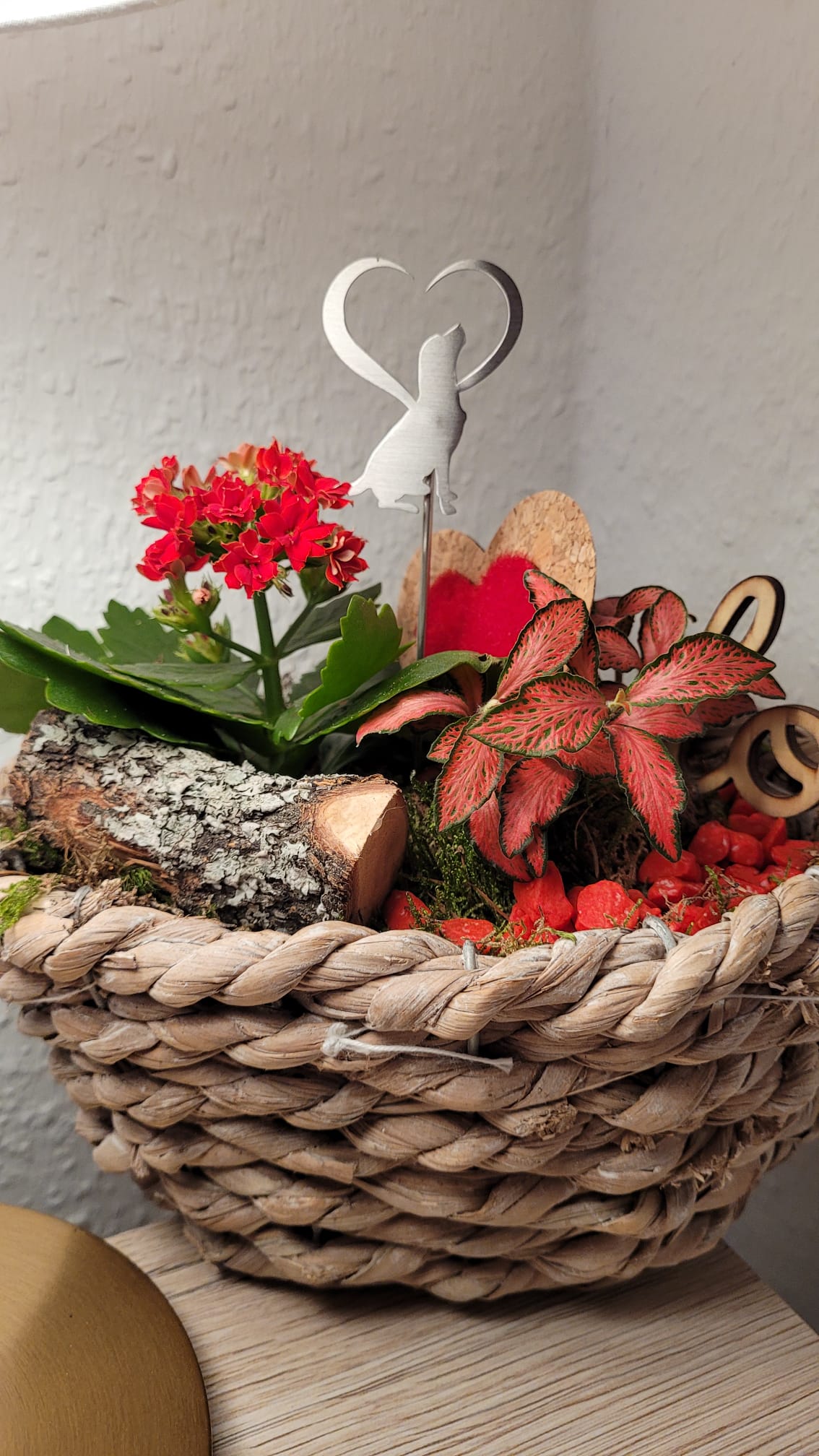 Blumenstecker „Hund mit Herz"