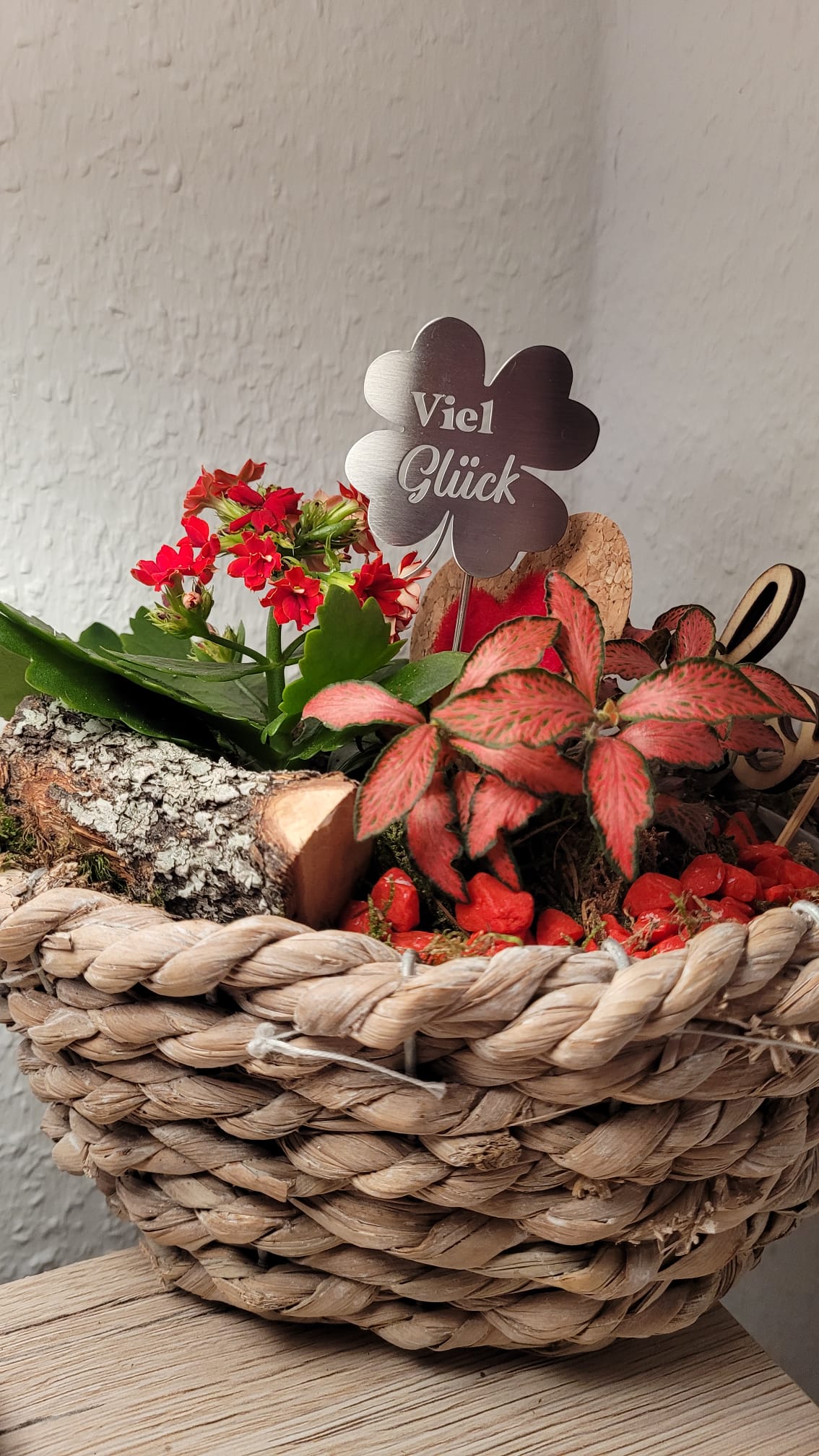 Blumenstecker „Viel Glück"