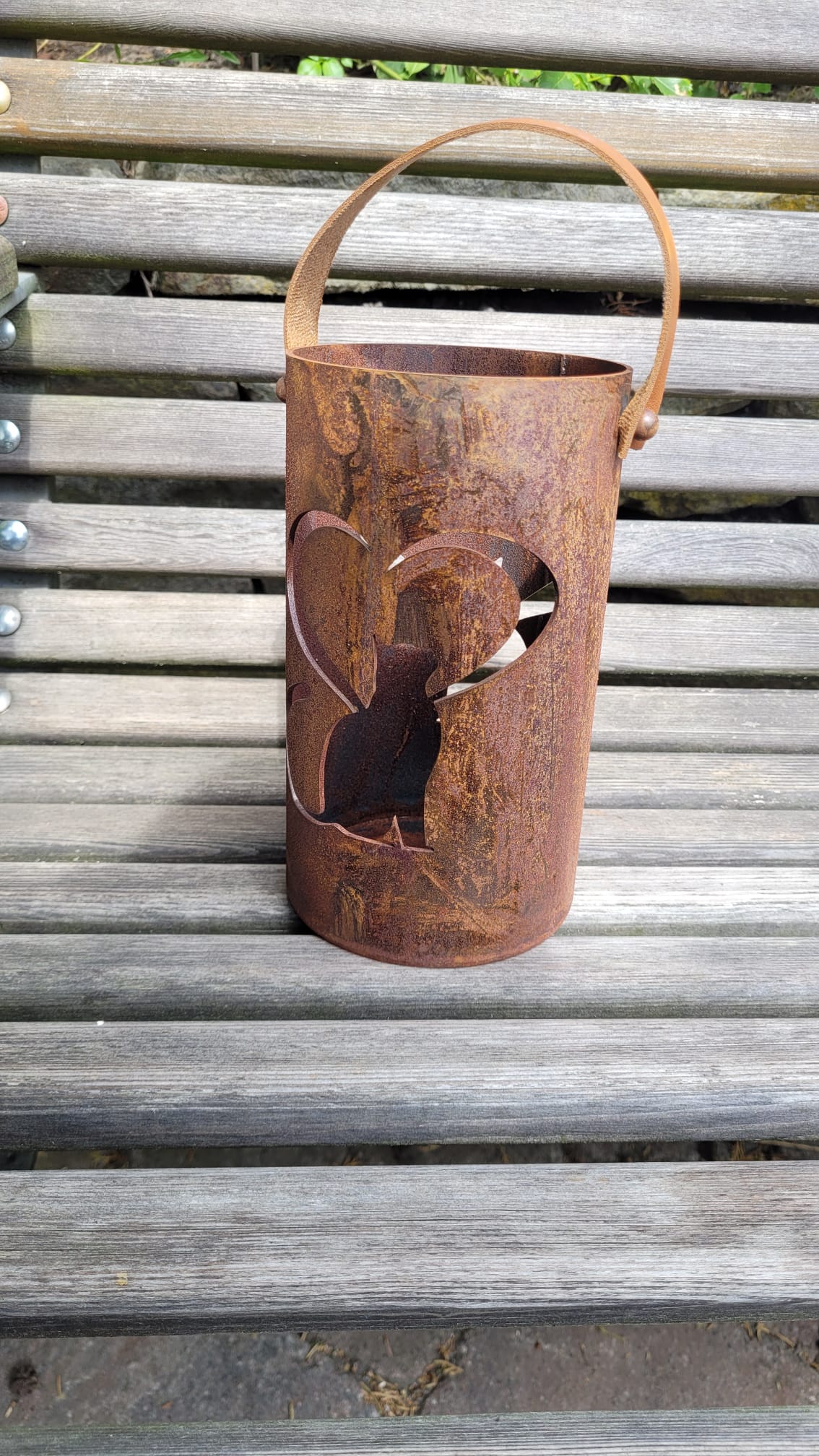 Laterne „Katze mit Herz"